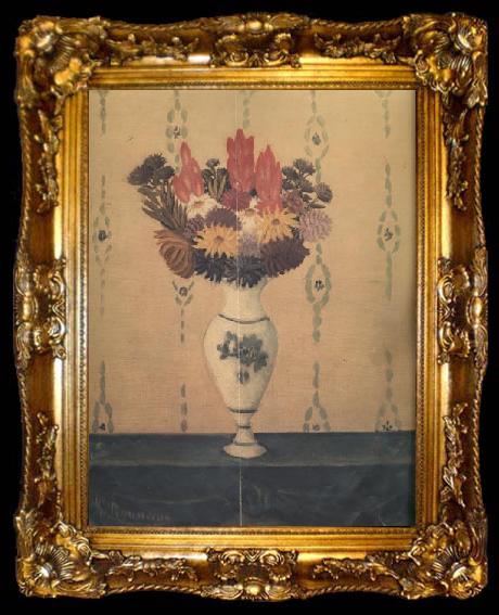 framed  Henri Rousseau Bouquet of Flowers, ta009-2